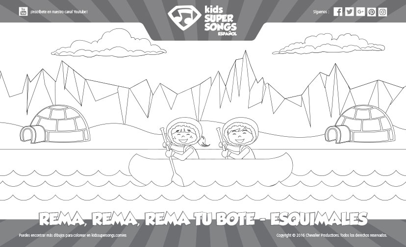The Rema, Rema, Rema Tu Bote - Esquimales (Invierno). Haz clic para descargar el archivo PDF para impresión.