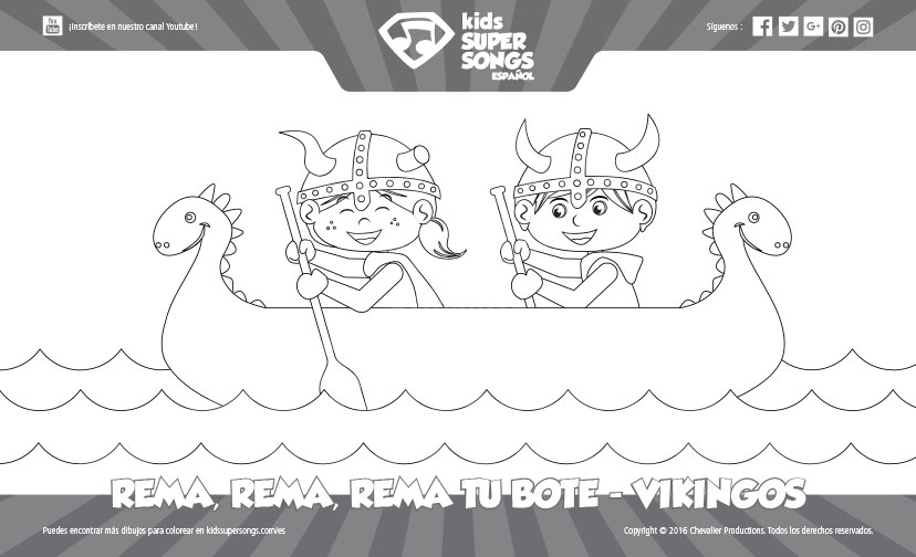 Rema, Rema, Rema Tu Bote - Vikingos (Otoño) - Sin Fondo. Haz clic para ver los detalles acerca de este dibujo para colorear.
