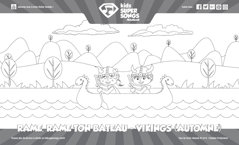 Rame, Rame Ton Bateau - Vikings (Automne). Cliquez pour télécharger le fichier PDF pour l'impression.